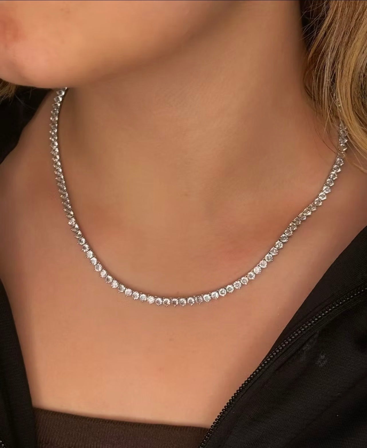 Colar Riviera 3MM zircônia